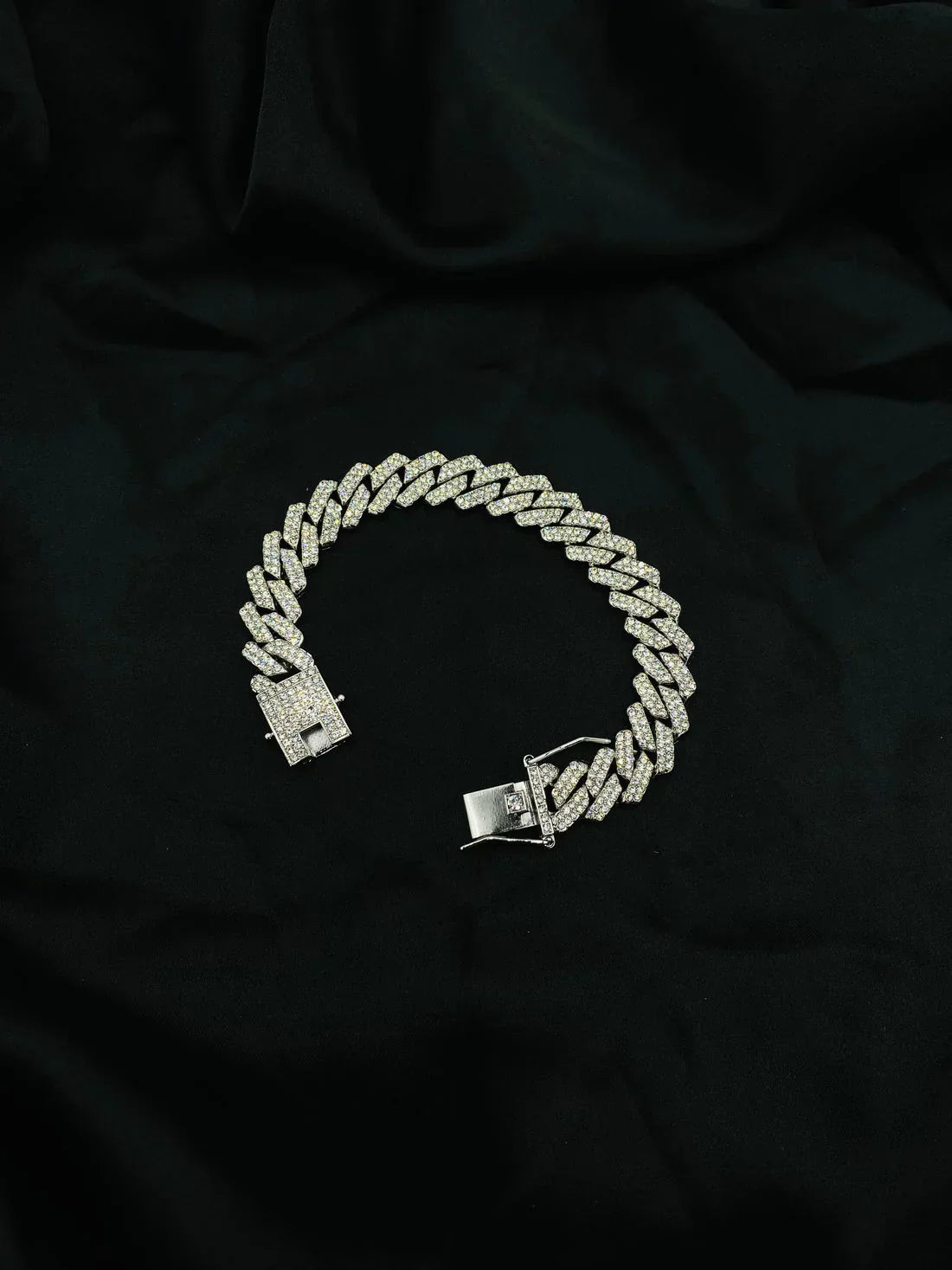 Iced stone stainless bracelet