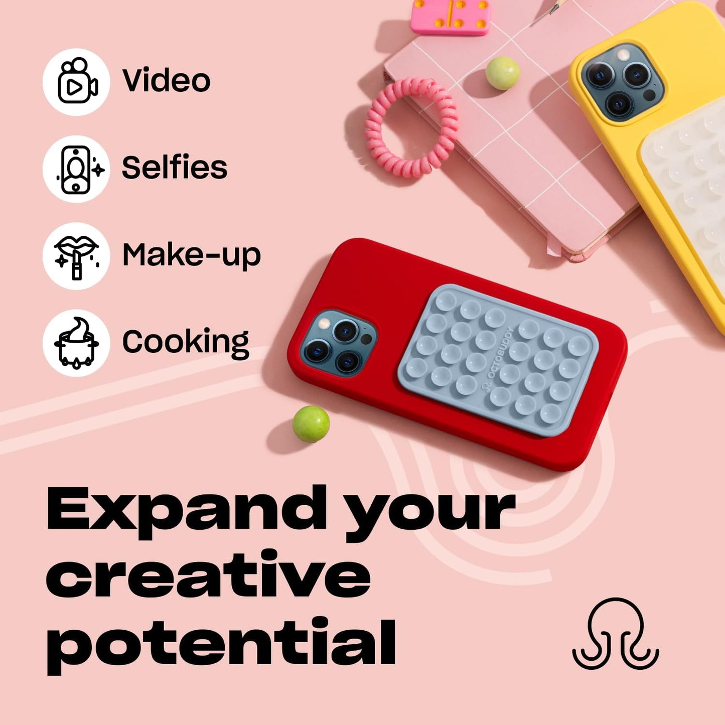 Stick & Shoot! – Hands-Free Selfie & Video Holder for iPhone/Android