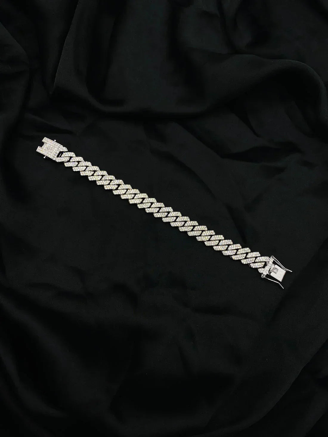 Iced stone stainless bracelet