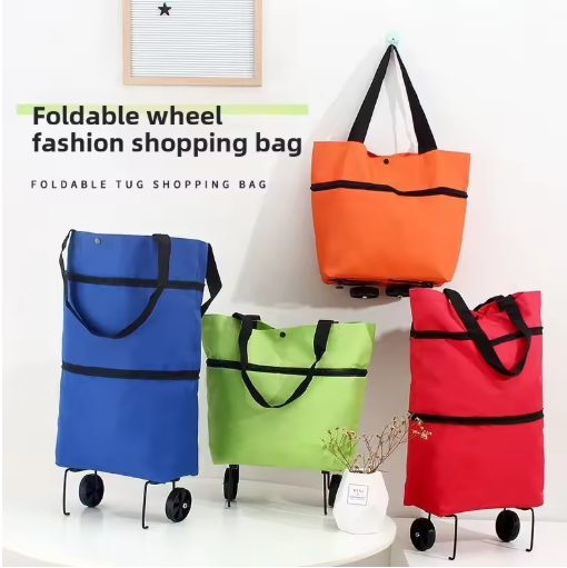 🛍️ Large Capacity Foldable Shopping Trolley Bag