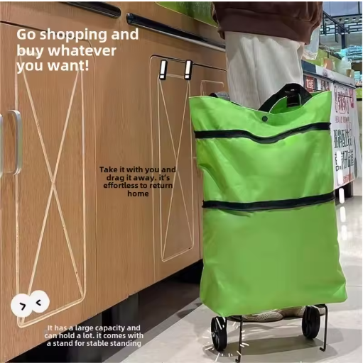 🛍️ Large Capacity Foldable Shopping Trolley Bag