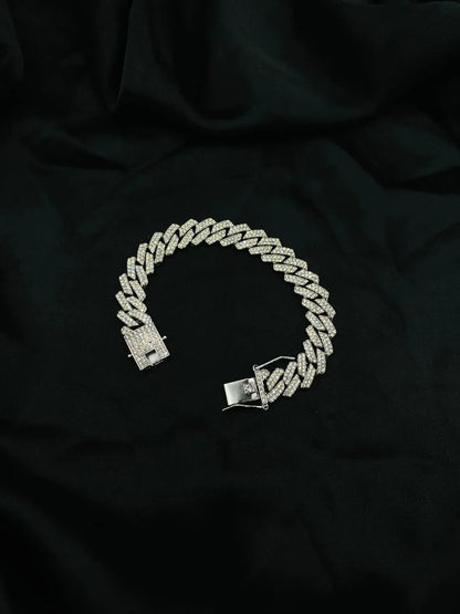 Iced stone stainless bracelet